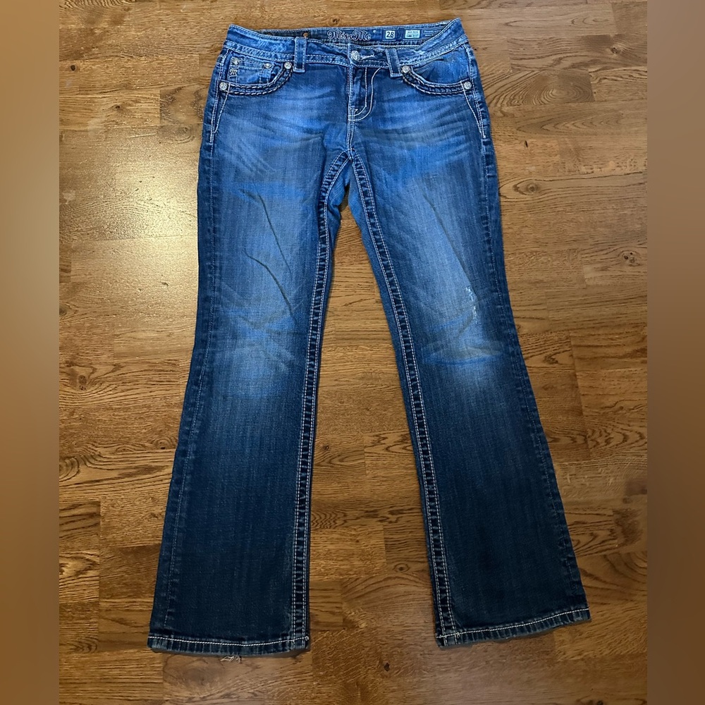 Miss Me Mid Rise Easy Boot Jeans Size 28